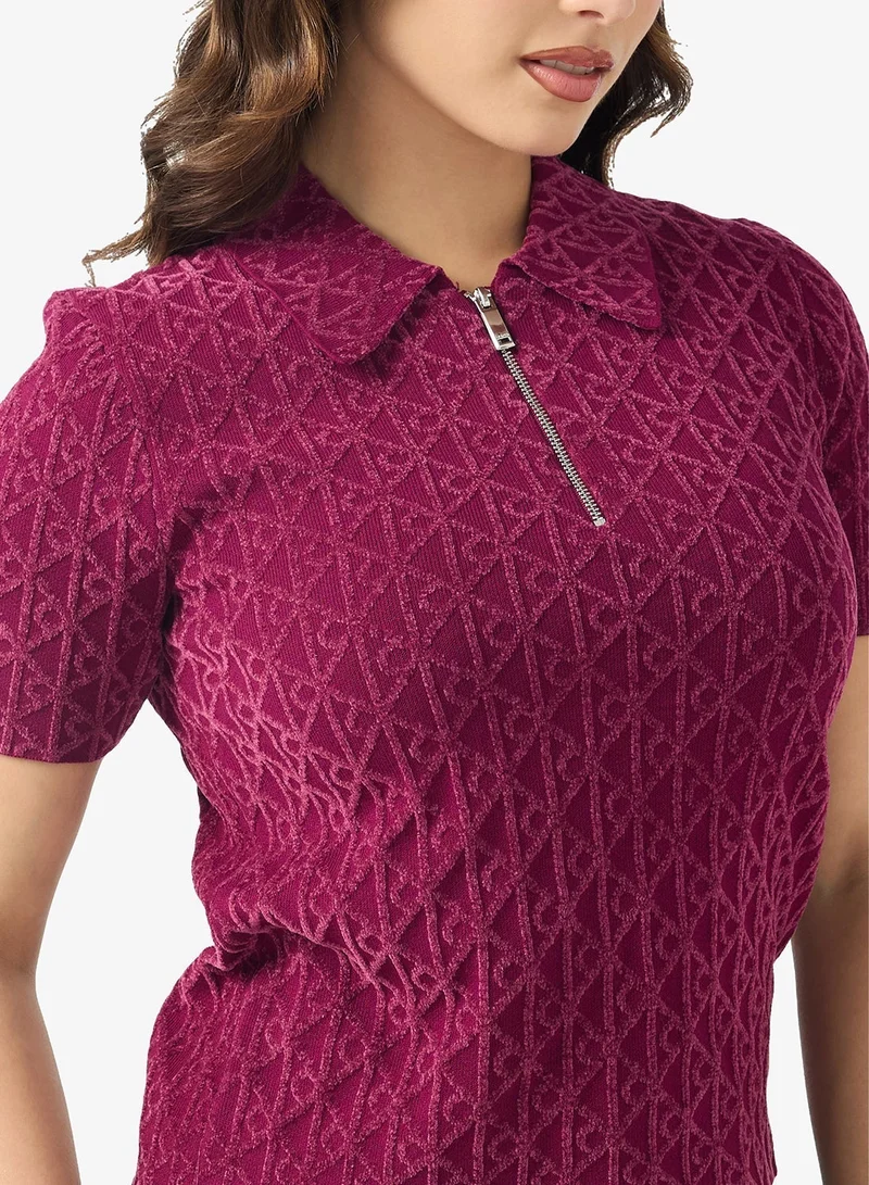 كالفن كلاين بولو بسحاب نصفي بطبعة كاملة